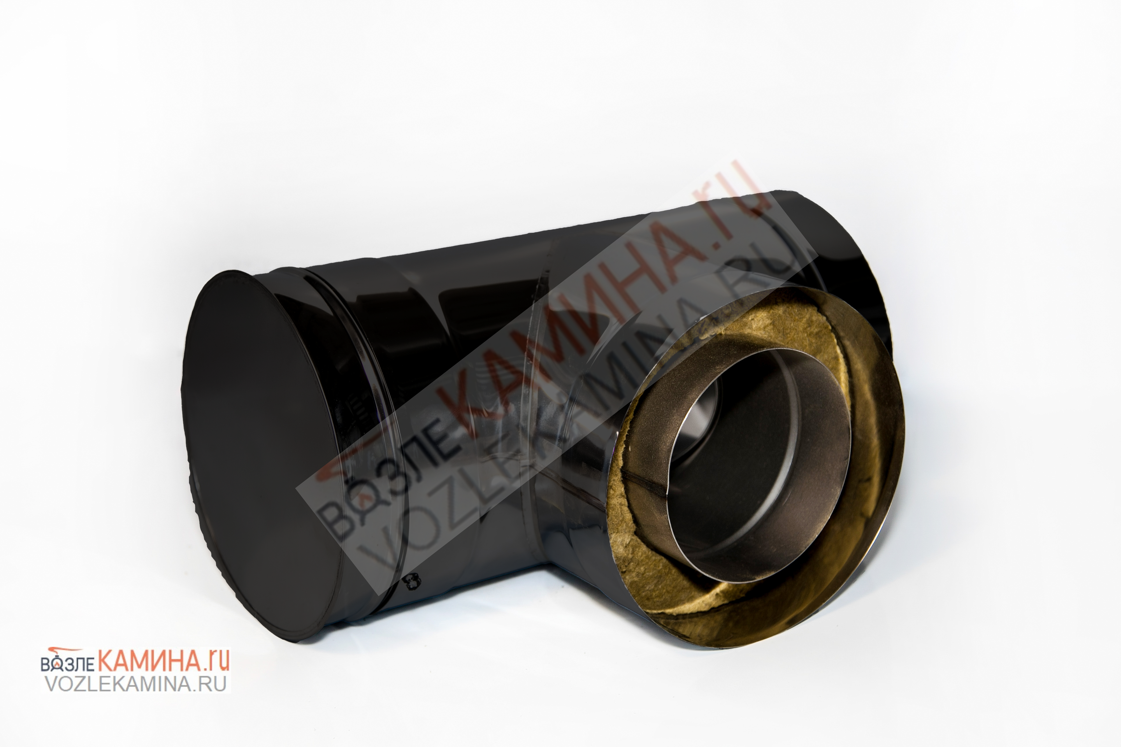 ДСС серия BLACK Тройник (сэндвич) 90гр д250х330 1мм Aisi 316 / 0,5мм Aisi 430 заглушка в комплекте