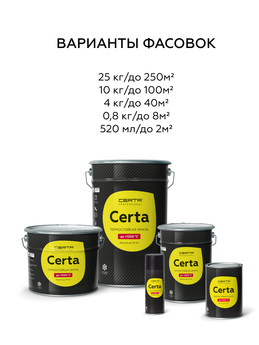 Краска термостойкая (до 700°С; 0,5 кг) ПАТИНА Золото, Церта (Certa)