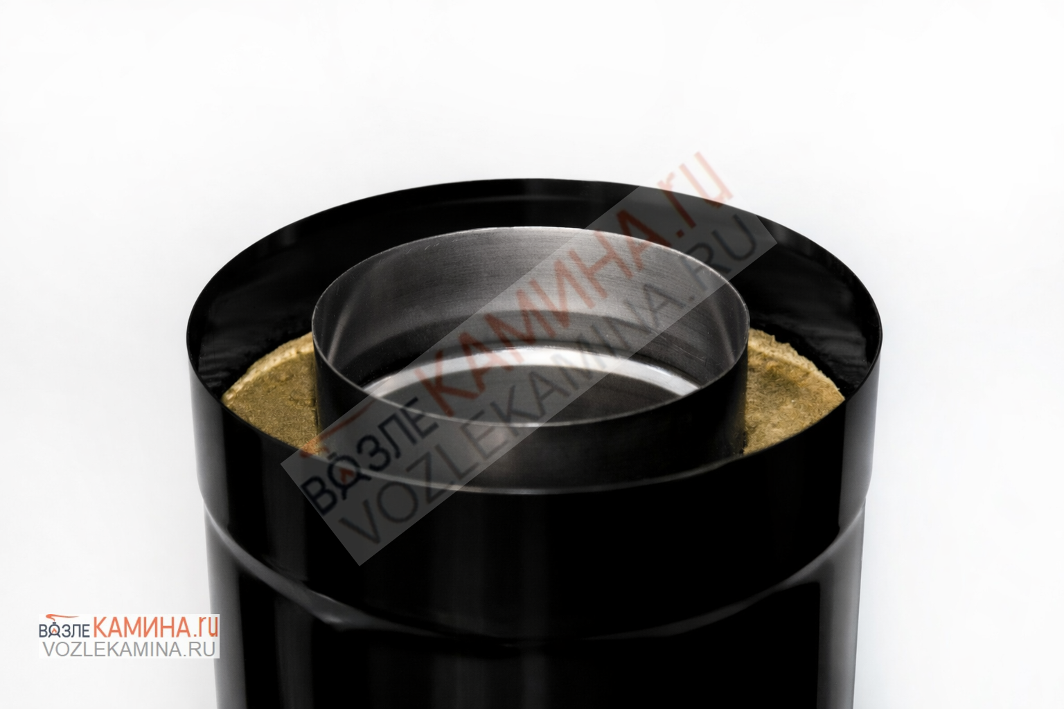 ДСС серия BLACK Труба (сэндвич) 1м д120х200 1мм Aisi 409 / 0,5мм Aisi 430