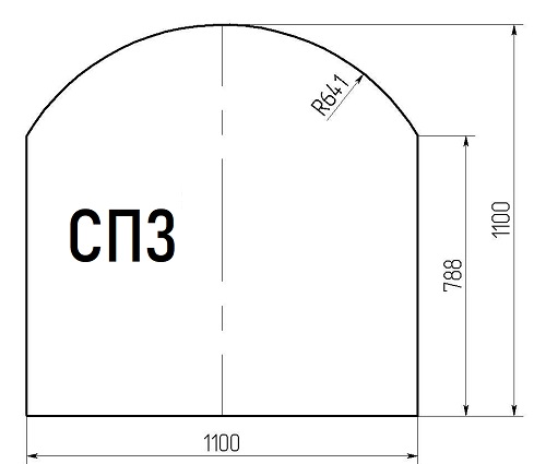 Лист стеклянный напольный (1100х1100х6мм) СП-3