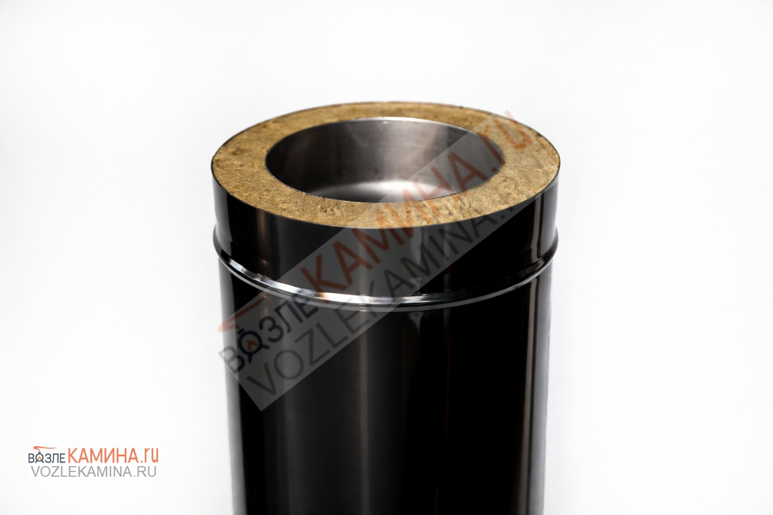 ДСС серия BLACK Труба (сэндвич) 1м д120х200 1мм Aisi 409 / 0,5мм Aisi 430